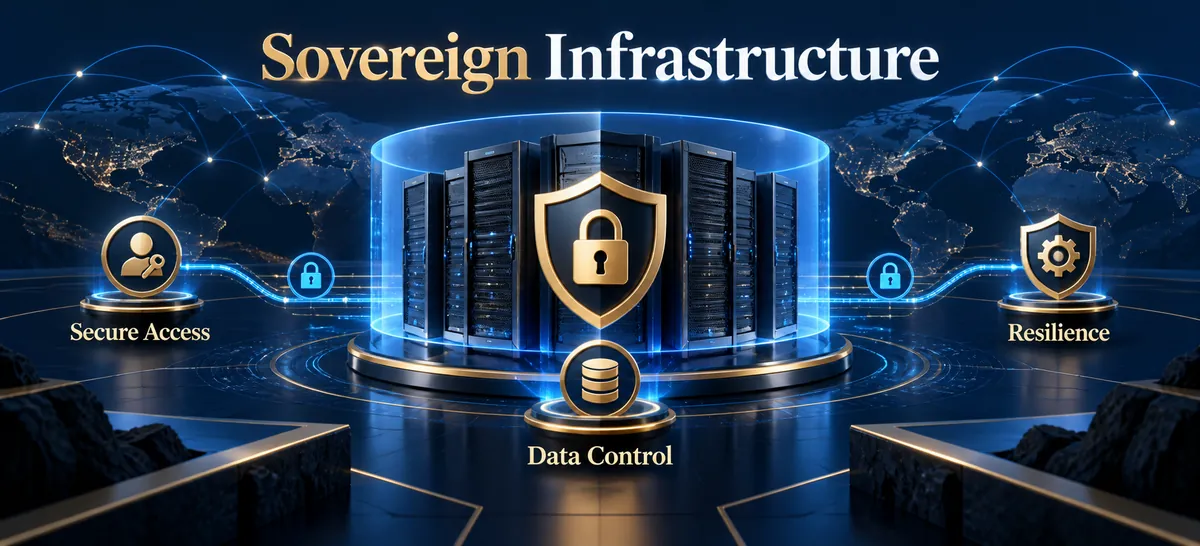 Sovereign infrastructure with protected servers and secure access